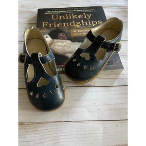 Navy Leather T-Strap Mary Janes